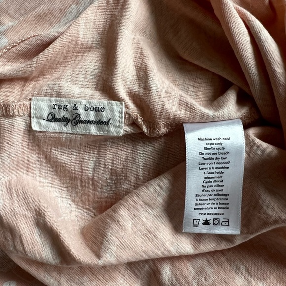 Rag & Bone Peach Floral T-Shirt - Picture 5 of 6